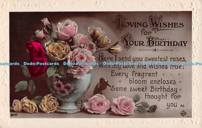 R531086 8147 Liebevolle Wünsche zum Geburtstag Hier sende ich dir süßeste Rosen 1920