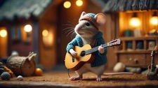 Digital image Mouse Singing picture photo wallpaper background desktop AI art 69