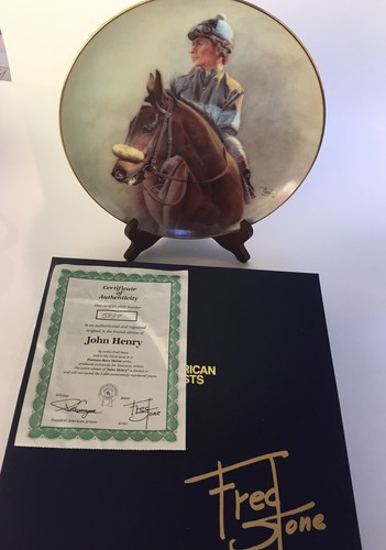 FRED STONE JOHN HENRY: CHRIS McCARRON UP PLATE MIB W/CERT.