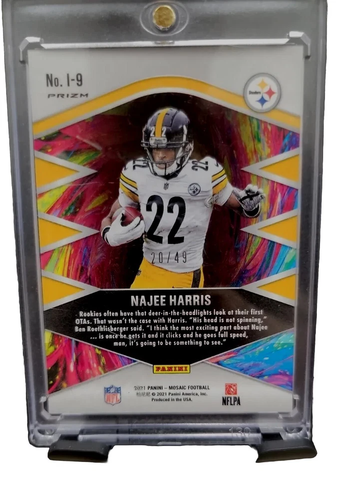 2021 MOSAIC NAJEE HARRIS INTRODUCTIONS PINK PRIZM ROOKIE /49 RC STEELERS SP 🔥🔥 - Image 2 of 2