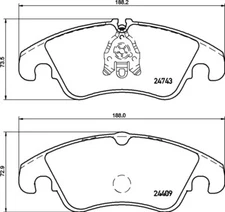 DON PCP1032 Front Brake Pad Set Fits Audi A4 A5 A6