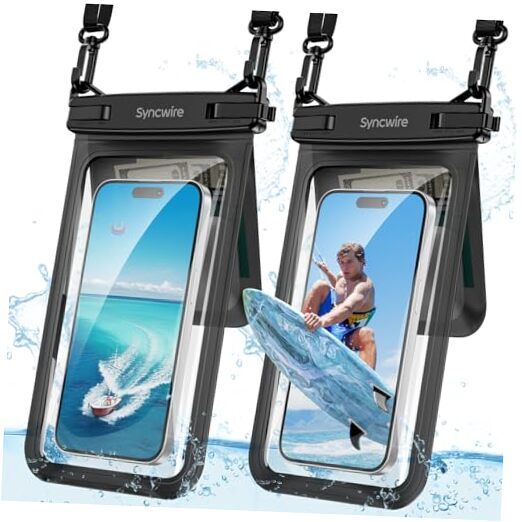 Waterproof Phone Case 2-Pack IPX8 Double Space Swimming Underwater Pouch