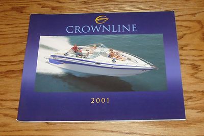 Original 2001 Crownline Boat Full Line Deluxe Sales Brochure 01 