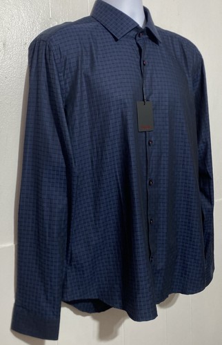 Jared Lang After Hours Shirt Men Size L Slim Fit Blue Button Up Long Sleeve NEW - Picture 3 of 12