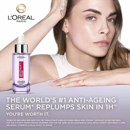 L'Oreal Revitalift Filler 1.5% Hyaluronic Acid Anti-Wrinkle Serum 30ml - image 3 of 4