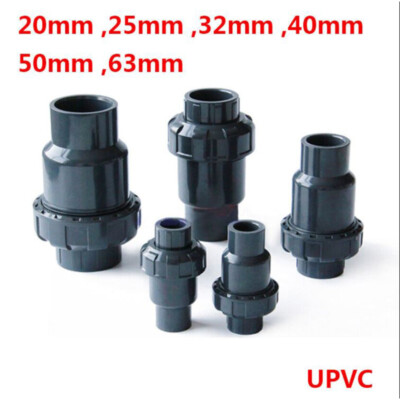 UPVC One Way Non Return Flap Check Valve Pipe Fittings I.D 20/25/32/40/50/63mm
