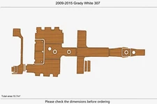 2010 Grady White 307 Swim Platform Cockpit EVA Pads Foam Teak Deck Flooring Mat
