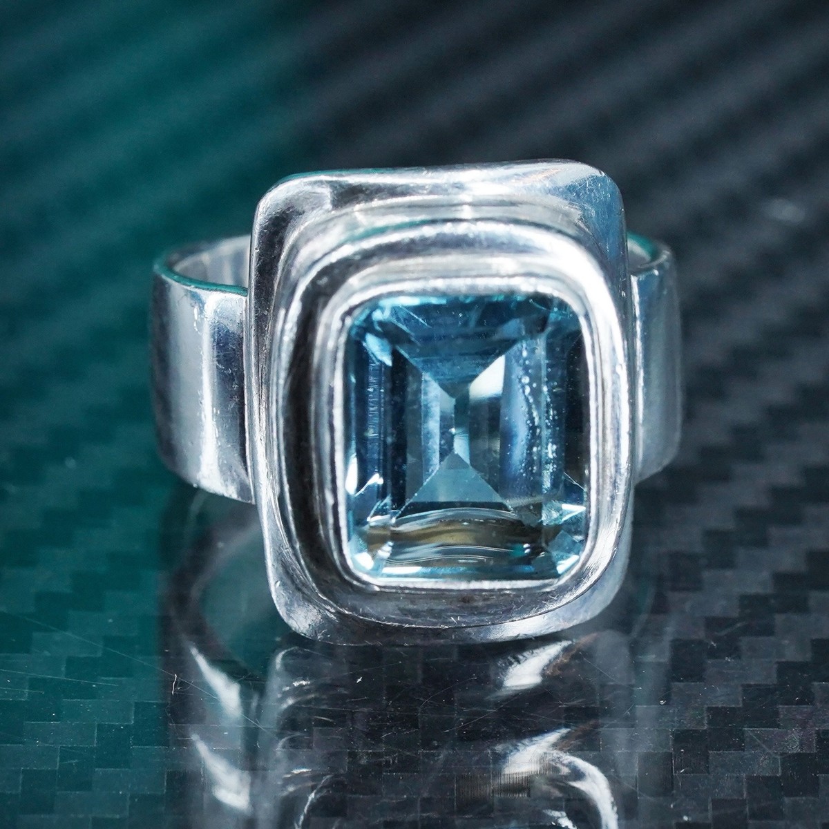 Size 8.25, vintage Sajen sterling silver 925 handmade ring with