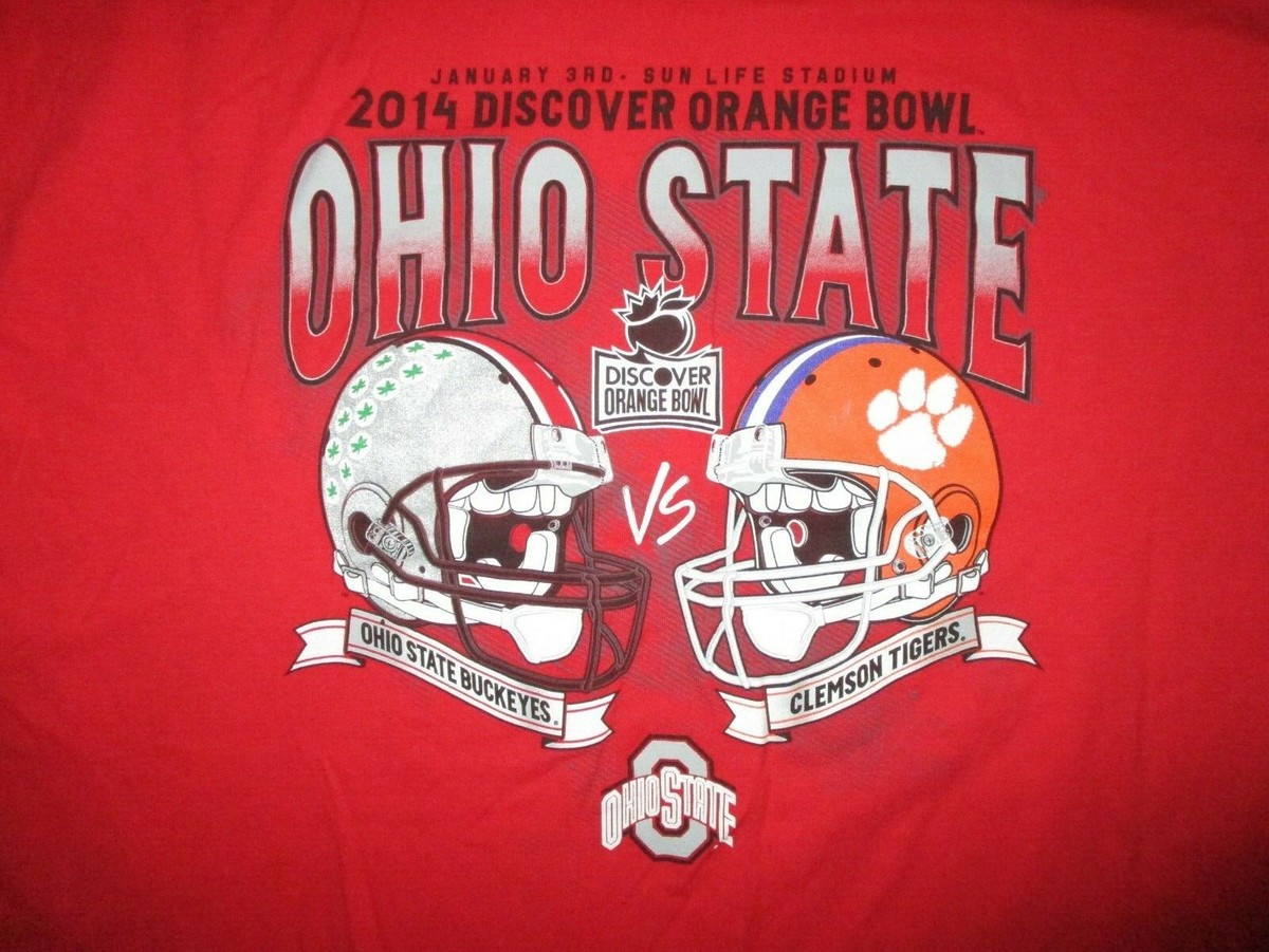 OHIO STATE ORANGE BOWL T SHIRT Buckeyes Football Vs Clemson 2013