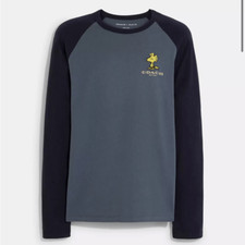 NWT Coach X Peanuts Raglan Long Sleeve Shirt size XL