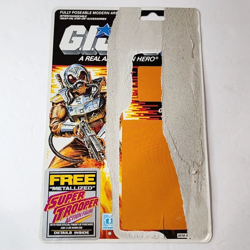 Vintage 1987 Gi Joe 3.75" Charbroil Full Cardback Uncut Filecard