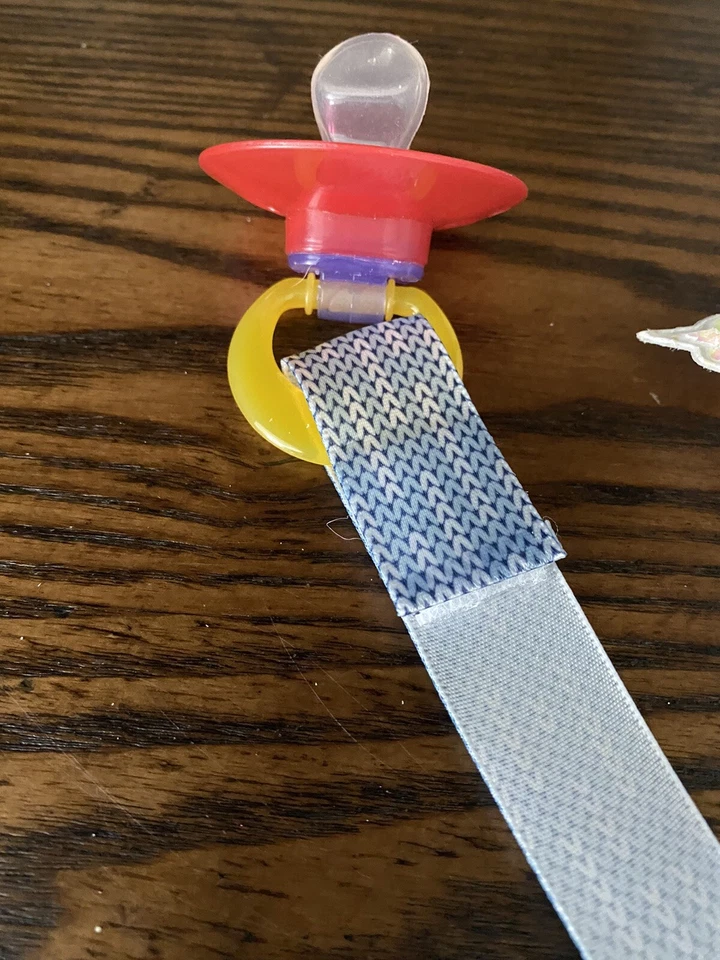 Cute Shiny Unicorn Ribbon Pacifier holder clip strap, binky, paci leash-Handmade - Image 3 of 3