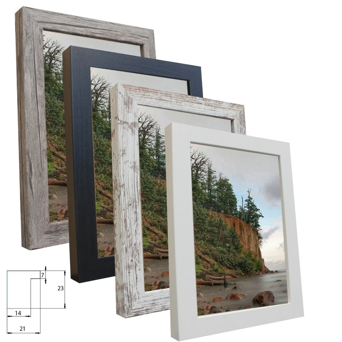 Close Up Cornice Per Poster In Legno Driftwood 61x91,5 Cm Con Vetro PVC Infrangibile