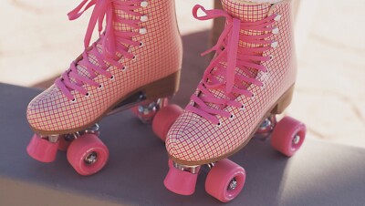 Impala Quad Roller Skates Pink Tartan Size Brand New UK