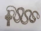vintage religious Christian Celtic cross pendant necklace 53638