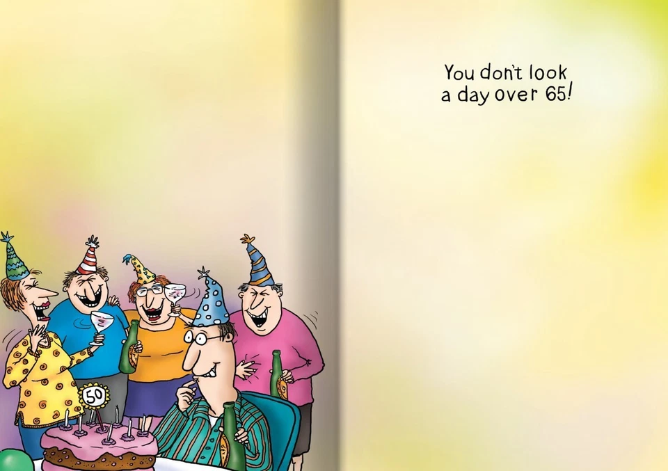 Humor Funny Day Over 50 Birthday Card Friend oatmeal studios Him Man Her Fifty - Image 2 of 2