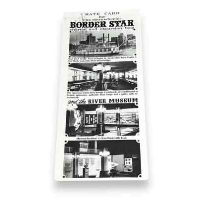 Rate Card Sternwheeler Border Star Excursion Boat Little Rock AR Vtg Brochure BX