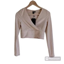 Shein sxy women’s blouse small NWT cream