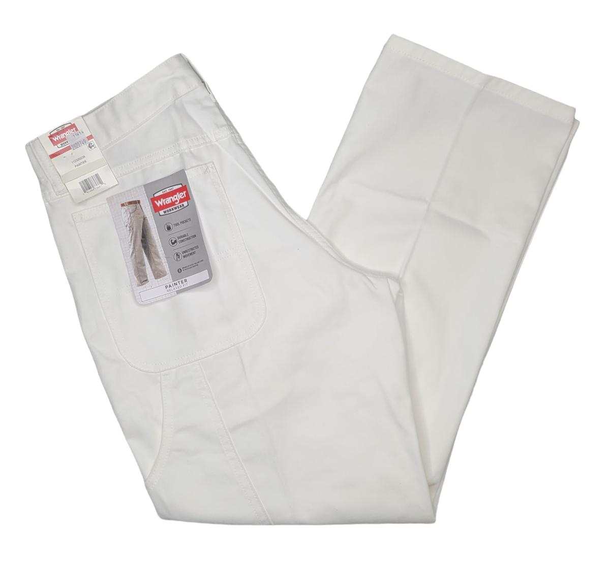 Wrangler Workwear #11827 NEW Men's White Relaxed Fit Tool Pocket