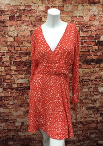 topshop red and white dress