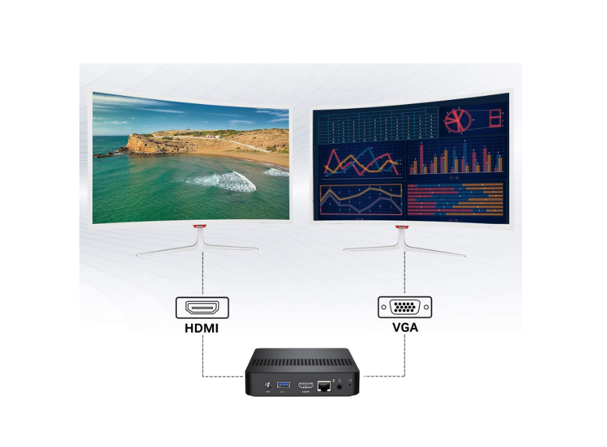 ミニPC MINISFORUM GN34 Mini PC Minisforum GN34 cu procesor Intel 64GB eMMC, 8GB RAM