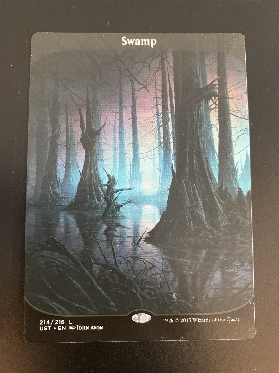 Unstable Swamp By John Avon 214/216 MTG NM English EXTENDED ART