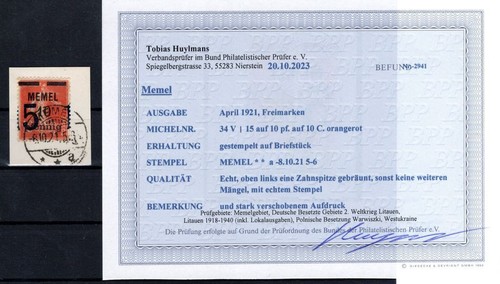 Memel 34V ABART Gest. BPP FIND 300EUR (BA7925