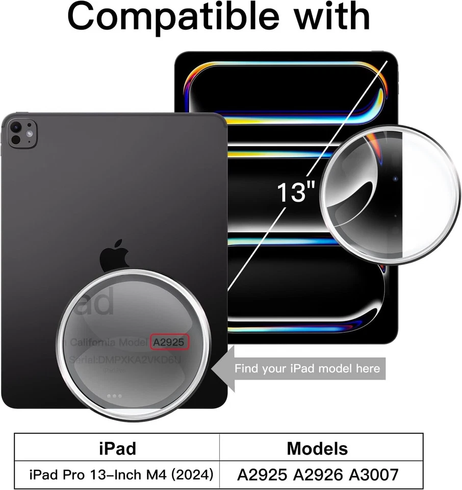 2x 9H Panzerfolie Glas für iPad Pro 13 Zoll M5/M4 (2025/2024) Schutzglas HD Klar - Bild 2 von 4