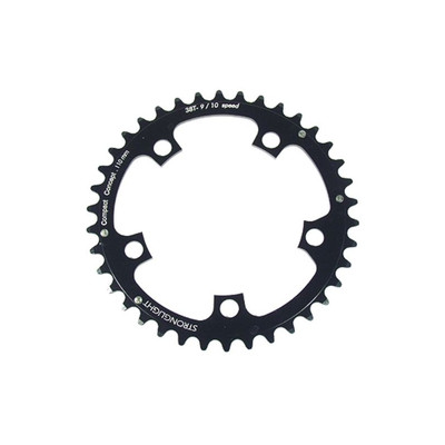Plateau Stronglight Dural 5083 - 38 Dents - 130 PCD - Argent - Pour VTT 9/10 Vitesses