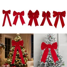 Red Bow Decor Xmas Decor Christmas Decorations for Festival Porch Party