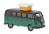 Brekina 31634 Vw T1B Camper, Schwarz/Dunkelgrau, 1960, H0, Neu 2025