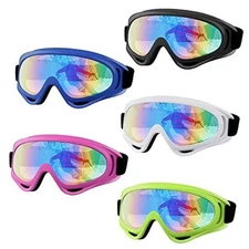 5 Pack Ski Goggles, Snowboard Snow Goggles for D-color Frame + Colorful Lens