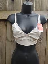 Spanx Cream Shaping Satin Unlined Bralette NWT Sz S