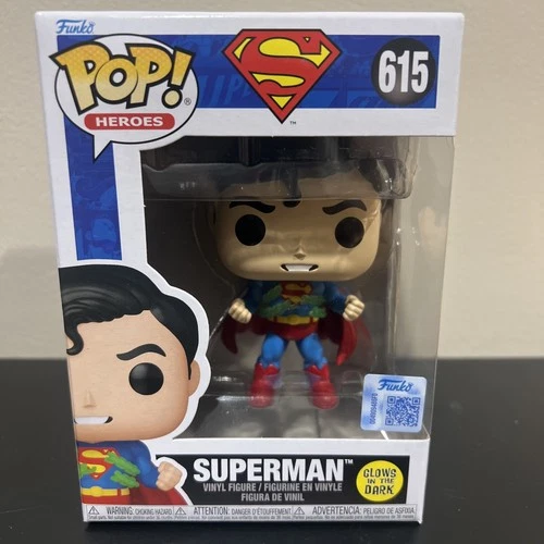 Funko Pop! Superman #615 Glows In The Dark. DC Heros. 2025. NM Mint. See Pics