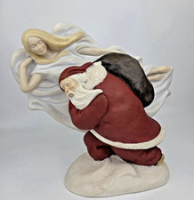 United Design Santa Figurine 1996 Christmas Resin Holiday Decor