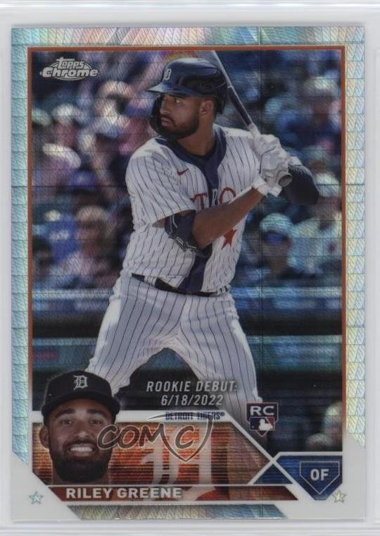 2023 Topps Chrome Update Debut Prism Refractor Riley Greene Rookie RC 8p7