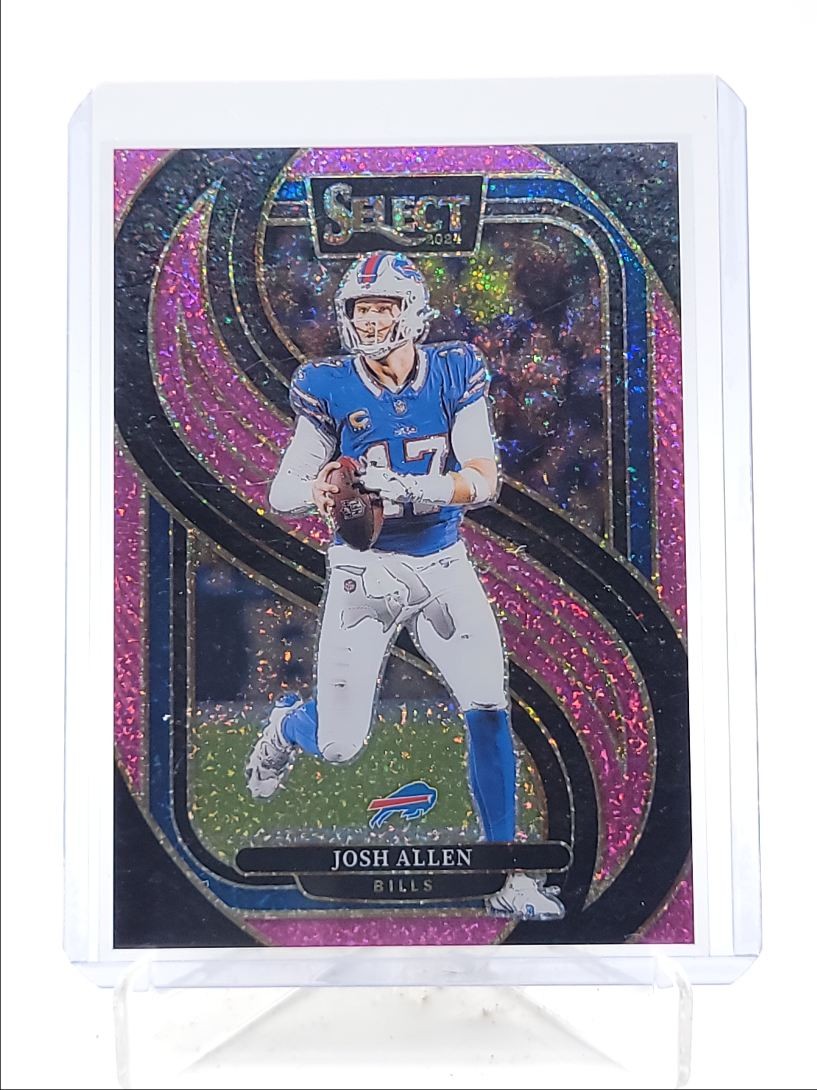 JOSH ALLEN 2024 SELECT PREMIER LEVEL PINK GLITTER PRIZM BILLS /15 Q4703