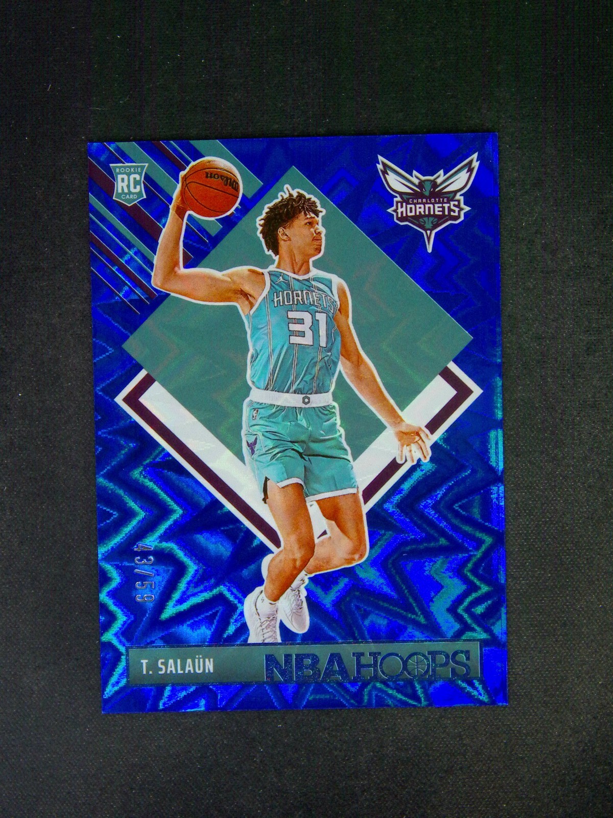 2024-25 Panini Hoops Tidjane Salaun #292 RC Rookie Tribute Blue Explosion /59