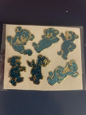 Sticker 90er für Stickeralbum Stickerheft Mikroglitzer Bären Teddy 