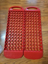 2 PCS Recovery Tracks Sand Mud Snow Traction Boards Off Road Mat Tire Ladder 4WD