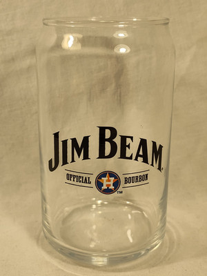 Jim Beam Official Bourbon Drinking Glass Houston Astros