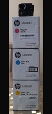 HP 202A 3-pack Cyan/Magenta/Yellow Original LaserJet Toner Cartridges, READ 