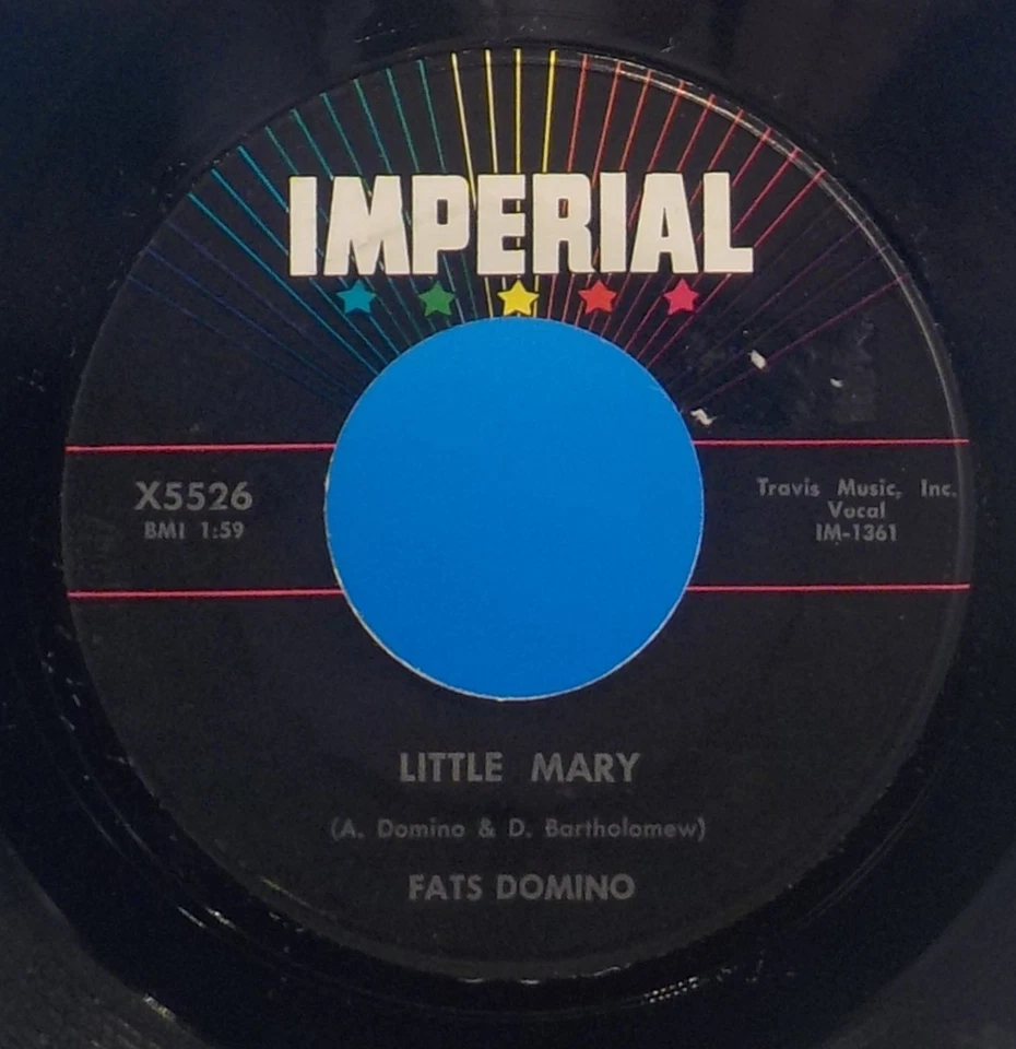 3 Fats Domino 45s Little Mary, It Must be Love,Put Your Arm Around Me VG++ EX J7 Foto 2 de 4