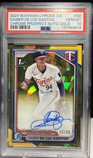 2024 Bowman Chrome Sapphire Edition Daiber De Los Santos Auto Gold #16/50 PSA 10