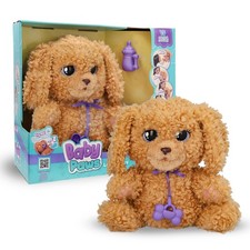 Baby Paws - Interactive Labradoodle Plush Toy Puppy  Backpack Carrier, with 15 