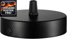 Deckenbaldachin aus Metall 100x20mm für Lampen Rundrosette schwarz 1 Stück