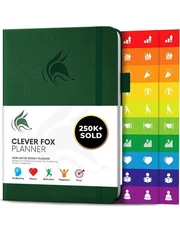 Clever Fox Planner  Weekly & Monthly Planner/ New Open Box/  Dark Green 