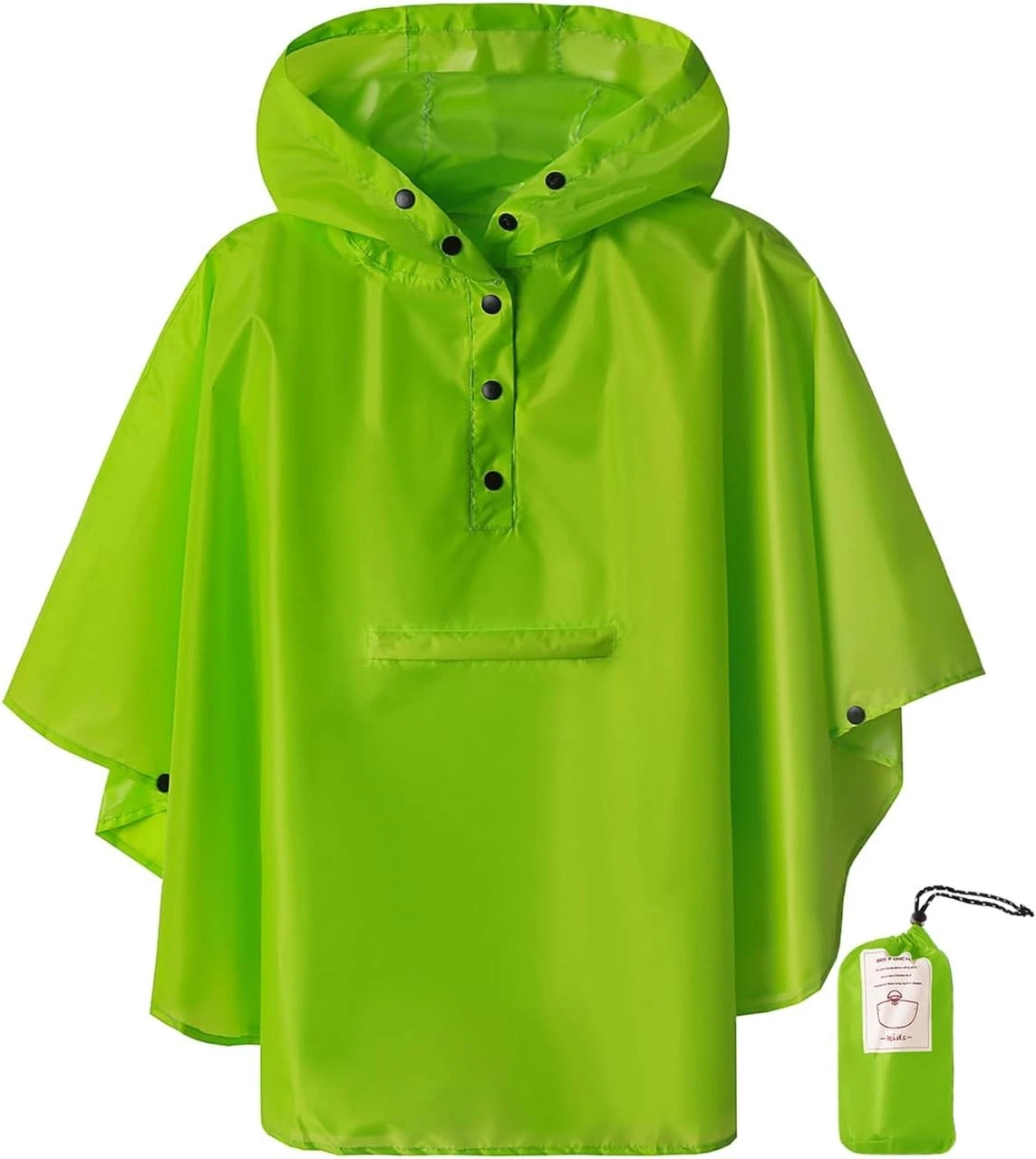 Lightweight Kids Rain Poncho Jacket Waterproof Outwear Rain Coat