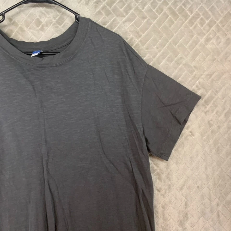 Old Navy Mujer XXL Camiseta Vestido Gris Largo Midi Manga Corta 100% Algodón Foto 3 de 4