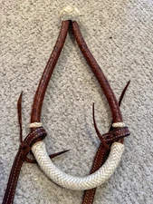 Braided Rawhide Leather Bosal Western Horse Tack 5/8" MINT